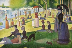 Reprodukcija A Sunday on La Grande Jatte (Traditional Vintage Landscape) - Georges Seurat, (40 x 26.7 cm)