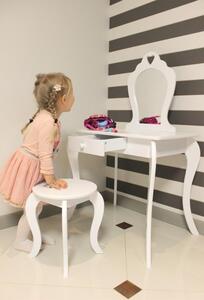 Moderni dječji toaletni stolić bijele boje