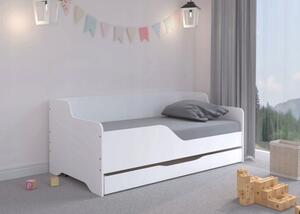Univerzalni dječji krevet u luksuznoj bijeloj boji 160 x 80 cm