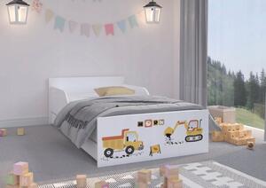 Krevet za malog ljubitelja građevinskih strojeva 160 x 80 cm