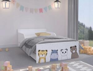 Šarmantan dječji krevetić sa životinjama 160 x 80 cm