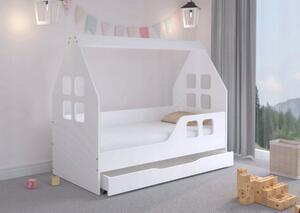 Šarmantan dječji krevet u obliku kućice s ladicom 140 x 70 cm