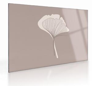 Staklena slika - Bež lišće N⁰3 (70x50 cm)