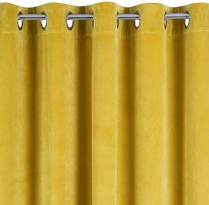 Senf žuta baršunasta zavjesa za krugove 140X250 cm