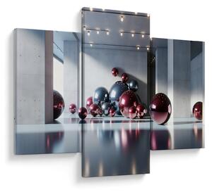 Slika - 3D prostor s kuglama II. (90x60 cm)