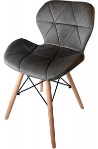 Moderna tapecirana stolica u tamno sivoj boji