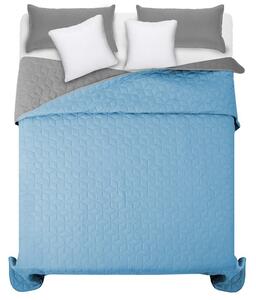 Dvokrevetni plavo-sivi prekrivač za bračni krevet 200 x 220 cm