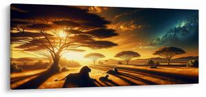 Slika - Lavovi u odmoru (120x50 cm)