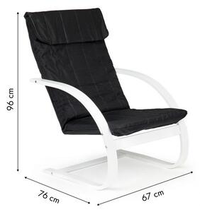 Stolica za ljuljanje u crnoj boji s bijelom strukturom