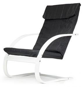 Stolica za ljuljanje u crnoj boji s bijelom strukturom