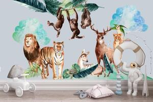 Zidne naljepnice životinje iz zoološkog vrta 80 x 160 cm