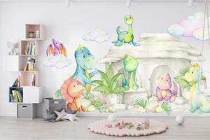 Zidna naljepnica za dječji crtani svijet dinosaura 60 x 120 cm