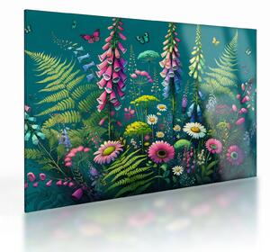 Staklena slika - Poljsko cvijeće (70x50 cm)