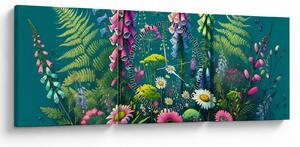 Slika - Poljsko cvijeće (sa satom) (90x30 cm)