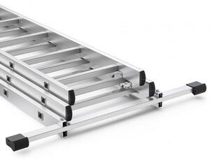 Multifunkcionalne aluminijske ljestve, 3 x 6 prečki i nosivosti 150 kg