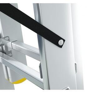 Višenamjenske aluminijske ljestve, 3 x 6 prečki i nosivosti 150 kg