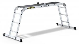 Zglobne univerzalne aluminijske ljestve s platformom i nosivosti 150 kg