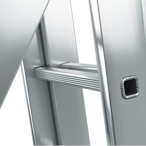Višenamjenske aluminijske ljestve, 3 x 6 prečki i nosivosti 150 kg