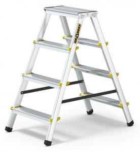 Dvostrane aluminijske ljestve sa 4 prečke nosivosti 150 kg