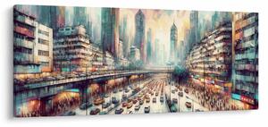 Slika - Život u velikom gradu (120x50 cm)