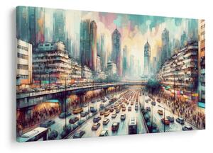 Slika - Život u velikom gradu (90x60 cm)
