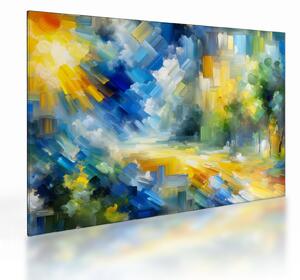 Staklena slika - Apstraktni sunčani dan (70x50 cm)