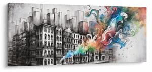 Slika - Industrijski život (120x50 cm)