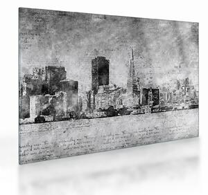 Staklena slika - Grad umjetnosti kave (70x50 cm)