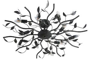 Stropne Svjetiljka Lindby, Yos, prigušiv, Crno, Spavaća soba, Metal, Firentinski