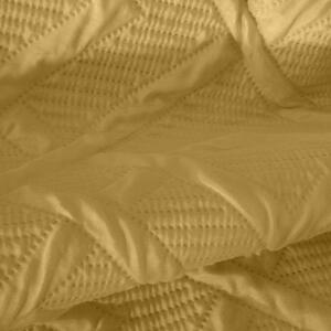 Moderni prekrivač s uzorkom u senf-žutoj boji Širina: 170 cm | Duljina: 210 cm