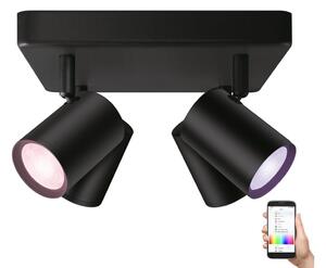 WiZ - LED RGBW Prigušiva reflektorska svjetiljka IMAGEO 4xGU10/4,9W/230V crna Wi-Fi