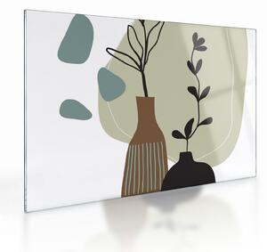 Staklena slika - Cvijeće u vazi N⁰2 (70x50 cm)