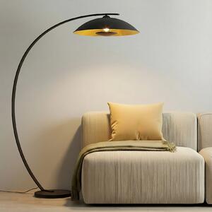 Podne Lampa Lindby, Emilienne, Crno, Dnevna soba, Metal, Moderan