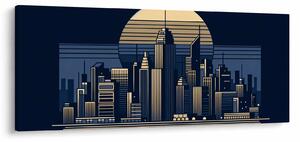 Slika – Geometrijski grad (120x50 cm)