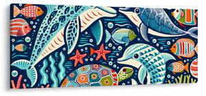 Slika – Crtane vodene životinje (120x50 cm)