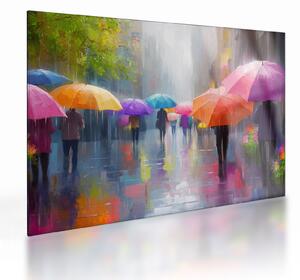 Staklena slika - Kišni dan (70x50 cm)