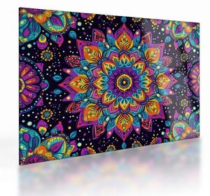 Staklena slika - Kaleidoskopska mandala (70x50 cm)