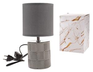 Siva stolna lampa s tekstilnim sjenilom (visina 27 cm) – Dakls