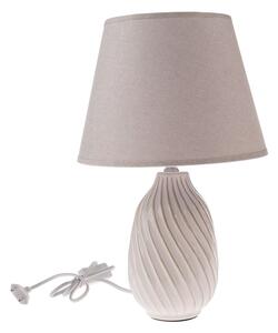 Siva stolna lampa s tekstilnim sjenilom (visina 38 cm) – Dakls