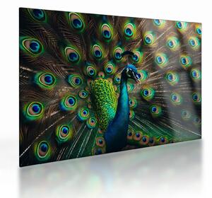 Staklena slika – Paun (70x50 cm)