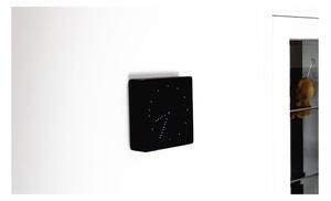 Crna budilica s bijelim LED zaslonom Gingko Analogue Click Clock