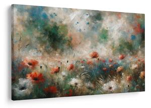 Slika – Apstrakcija polja s makovima (90x60 cm)