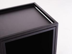 Crna polica za knjige 45x102 cm Skap - CustomForm