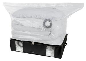Crna kutija za odlaganje odjeće ispod kreveta Compactor XXL Black Edition 3D, 145 l