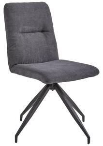 STOLICA antracit, crna metal, tekstil