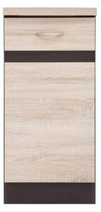 Donji kuhinjski ormarić Junona line D1D/40/82/L (Hrast sonoma + Wenge)