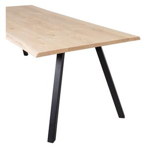 Blagovaonski stol s hrastovom pločom WOOOD Tablo, 199 x 90 cm