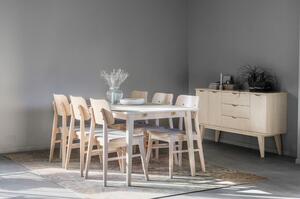 Blagovaonski stol od hrastovine s mat lakiranim premazom Rowico Mimi, 180 x 90 cm