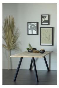 Blagovaonski stol s hrastovom pločom WOOOD Tablo, 199 x 90 cm