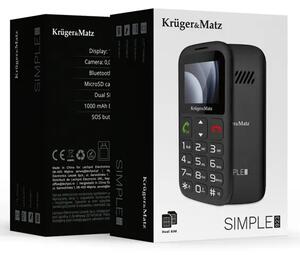 Kruger&Matz Simple 923 Mobilni Telefon za Starije Osobe – Dual SIM, SOS Tipka, Bluetooth
